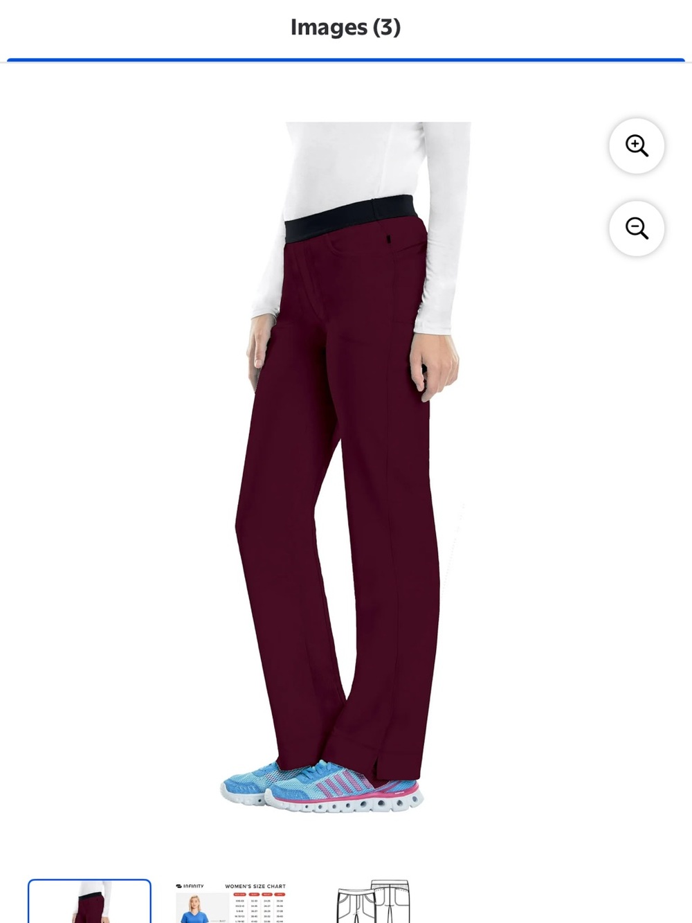 Women’s Stretch Scrub Pants in Wine